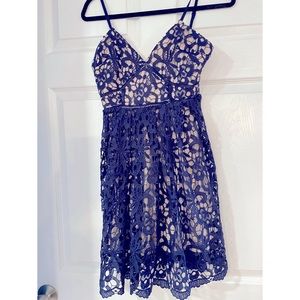 Small Maniju Navy Lace Dress. Worn twice.